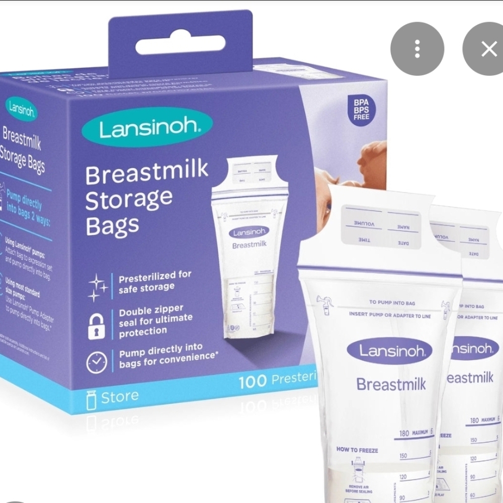 Lansinoh Breastmilk Storage Bags 6 Boxes Of 100 Bags Making That 600 Bags.
